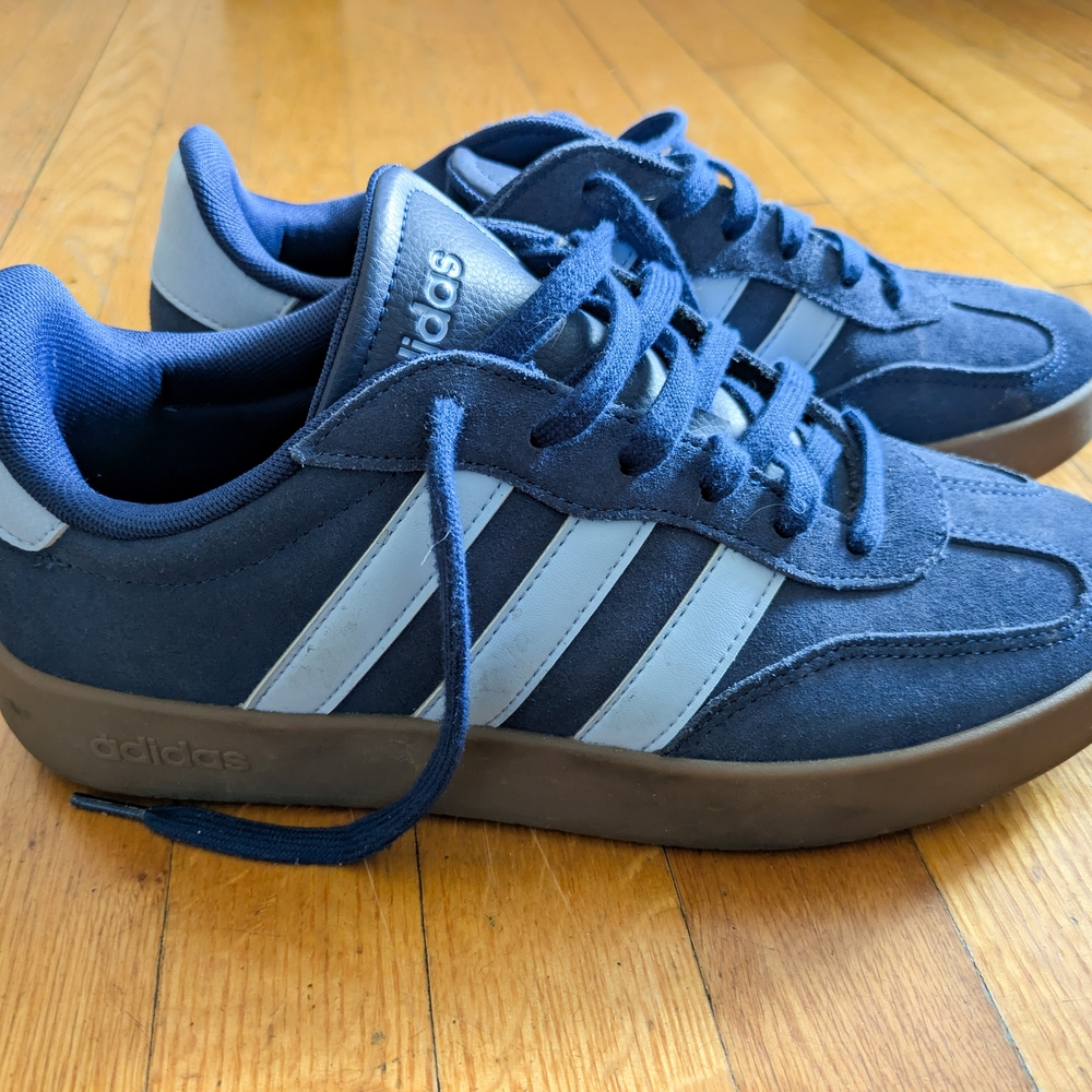 Sold - Adidas Men's Dark Blue and Light Gray Sneakers